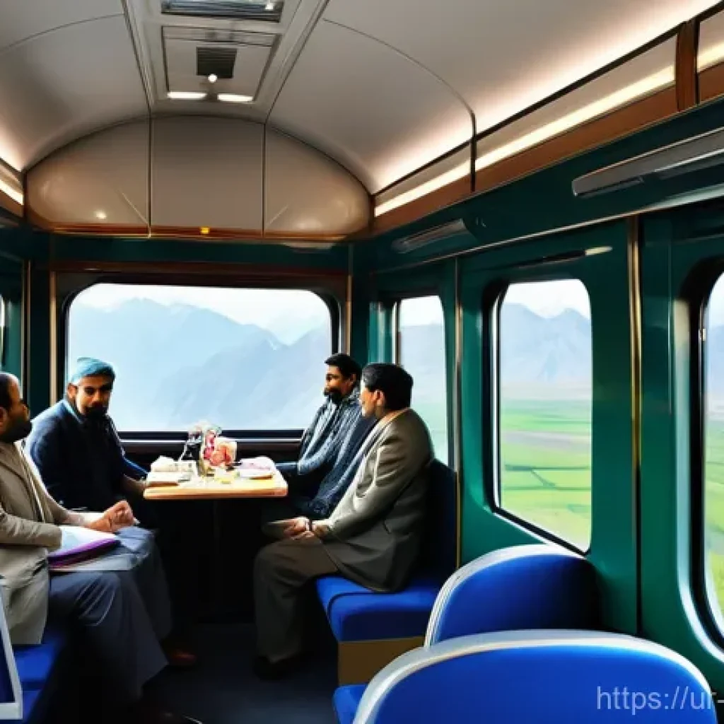 고속철도 상용화 - A Journey of Speed and Comfort Across Pakistan**
**Prompt:** "A high-speed train, ultra-modern and ...