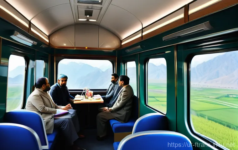 고속철도 상용화 - A Journey of Speed and Comfort Across Pakistan**
**Prompt:** "A high-speed train, ultra-modern and ...