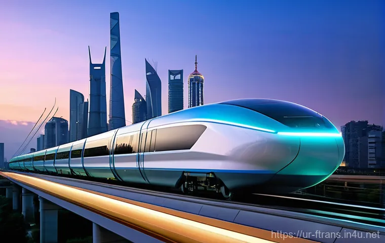 고속철도 시속 - **Prompt:** A vibrant, ultra-modern high-speed train, reminiscent of Japan's Shinkansen, gracefully ...