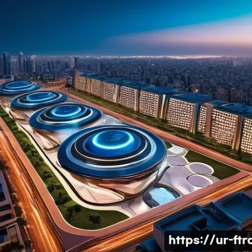 Home 7 플라잉 택시 시장 - **A futuristic vision of urban air mobility in Pakistan:** A vibrant, bustling cityscape of Karachi,...